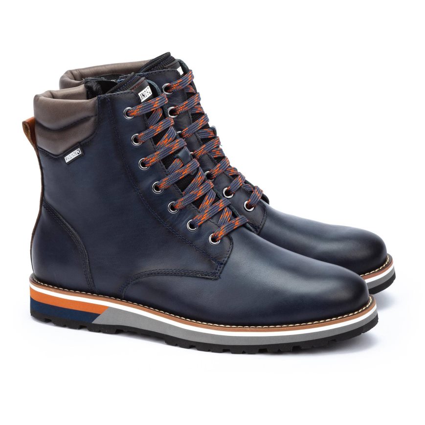 Men's Pikolinos PIRINEOS Ankle Boots Blue | NZ Q2Q7091